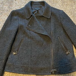 Ann Taylor Wool Blend Moto Jacket size M